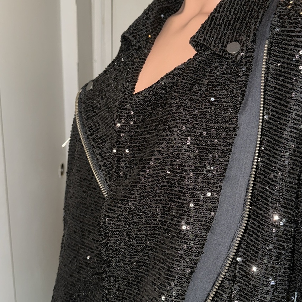 Free People/We The Free medium black sequined top - Picture 9 of 16